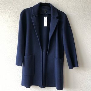 NWT J.CREW Open-front Sweater-blazer Navy size XXS